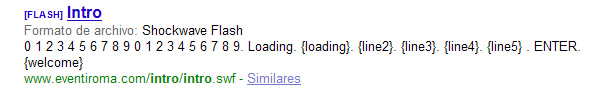Serps de una pagina en Flash