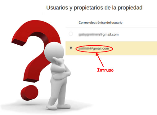 propietario intruso search console