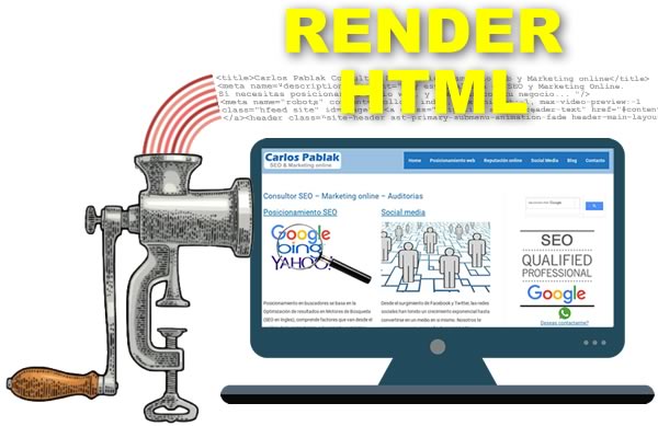 Que es el renderizado HTML para Google
